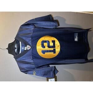 Aaron Rodgers #12 Packers Reebok On Field Jersey 48 Large Blue Throwback NFL